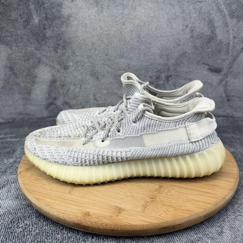 Adidas Yeezy Boost 350 V2 Shoes Mens Size 8.5 Gray Knit Sneakers Static EF2905